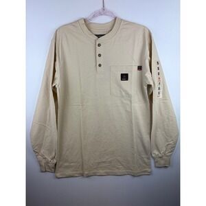 ForgeFR Henley Mens Small Sand Flame Resistant Workwear Utility Gorpcore New